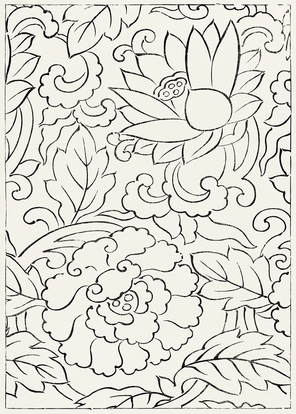 Poster abstract - Japanse print No. 3 door Taguchi Tomoki