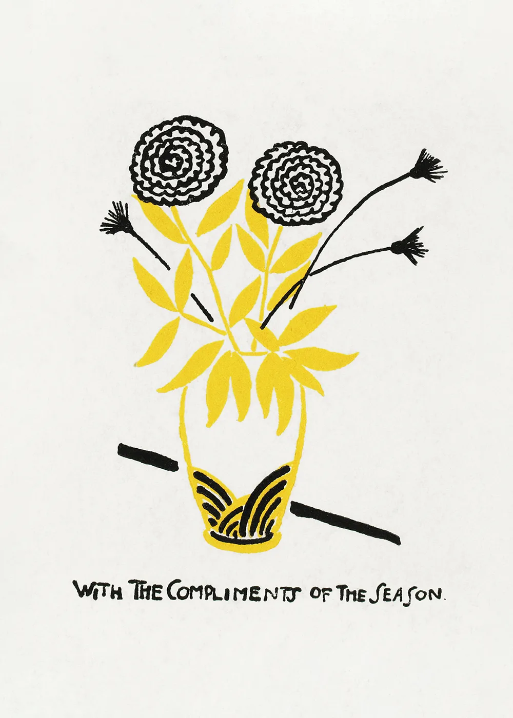 Poster Abstract - with the complimnet of the season door Henry Lyman Sayen
